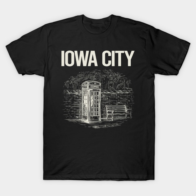 Vintage Phone Booth Iowa City T-Shirt by rosenbaumquinton52